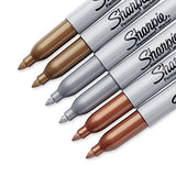 Sharpie 1829201  Metallic Permanent Markers, Fine Point, Assorted Colors, 6-Count