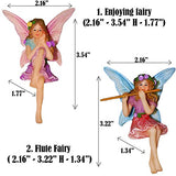 Mood Lab Fairy Garden - Fairy Figurines - Miniature Garden Fairies - Sitting Girls Set of 2 pcs - Kit for Outdoor or House Decor