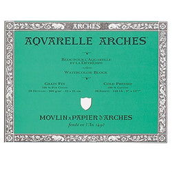 Arches Aquarelle Watercolor Block 140 lb. cold press 7 in. x 10 in.
