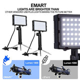 EMART 60 LED Continuous Portable Photography Lighting Kit for Table Top Photo Video Studio Light Lamp with Color Filters - 2 Packs