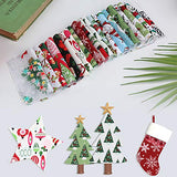 20 Pcs Christmas Cotton Fabric Bundles Squares, Christmas Patterns Precut Fabric Patchwork Scraps for DIY Christmas Stocking Tree Coaster Party Supplies(3.94 x 3.94 inch)