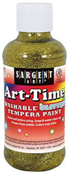 Sargent Art 17-3981 8 Ounce Art-Time Gold Washable Glitter Tempera Paint