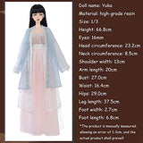 66.8cm 1/3 Antiquity Girl BJD Doll 100% Handmade Ball Jointed SD Dolls with Hanfu Full Set + Wig + Shoes + Makeup, Best Birthday Gift