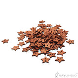 RayLineDo Pack of 20G About 100pcs Buttons- Brown Star Color Vintage Style Delicate Wood Buttons