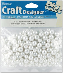 Darice 04313 Pearls - White - Assorted Sizes - 36G White Pearls