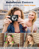 Digital Camera, Zostuic Autofocus Kids Camera with 32 GB Card FHD 1080P 48MP Vlogging Camera with 16X Zoom, Compact Portable Mini Cameras for 4-15 Year Old Kids Children Teen Student Girls Boys(Black)