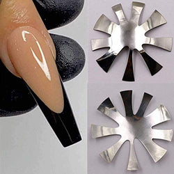 French Smile Line Cutter, Manicure Staniless Steel C Shape Edge Trimmer Templates, Diy Plate Module Gel Cutter Tool, Nail Art Acrylic Tool Kit 2 Pcs