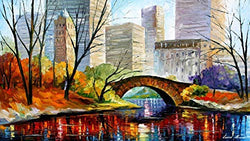 New York Oil Painting On Canvas By Leonid Afremov Studio - Central Park, New York