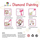 Craftoy 5D Diamond Painting Kit for Kids 5.9‘’ X 5.9‘’ Wooden Frame Diamond Arts and Crafts for Kids Mosaic Gem Stickers by Number Kits DIY Painting Arts Crafts Supply Set Embroidery Gift(Style B)