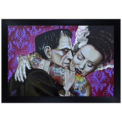 Undying Love by Mike Bell Frankenstein Monster Tattoo Framed Wall Art Print
