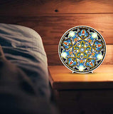 LED Night Lights with Diamond Painting Full Drill Crystal Drawing Kit Bedside Lamp Arts Crafts for Home Decoration Lights or Christmas Gifts 6.0x6.0inch (Mandala C)