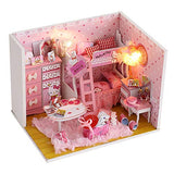YUELAI Dollhouse Kit DIY Furniture, Wooden Miniature Doll House Creative Room Gift (Dream Angel) with Dust Proof Cover and Music Movement