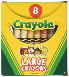 Binney & Smith Crayola(R) Multicultural Large Crayons, Assorted Specialty Colors, Box Of 8