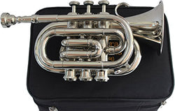 TRUMPET POCKET Bb NICKEL PLATED WITH BAG 7C MOUTH PIECE
