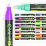 Crafty Croc Liquid Chalk Markers, Jumbo 18 Pack, (Mom's Choice Award Gold Recipient), Neon Plus Earth Colors 6mm Reversible Tip, 2 Replacement Tips Included