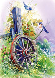 5D Diamond Painting kit, DIY Adult Complete Diamond Painting, Crafts, Artwork, Used for Home Wall Decoration, Size 12x16 inches. (Flowers and Birds)