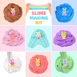 16 Pack Egg Butter Slime Kit, with Easter Slime Bunny Charms, Scented Slime for Kids Party Favor, Soft and Non-Sticky, Stress Relief Toy for Girls and Boys, Slime Making Kit for Festival