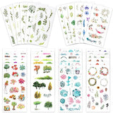 Knaid Watercolor Stickers Set (Assorted 600+ Pieces, 36 Sheets) - Decorative Sticker for Scrapbooking, Kid DIY Arts Crafts, Album, Bullet Journaling, Junk Journal, Planners, Calendars and Notebook