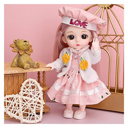Camplab ·CAMPLAB· 6 Inch Movable Joints BJD Doll Princess Dolls Kawaii Cute Dolls with Full Set Clothes Shoes Wig Makeup DIY Make Dolls Crafts Cute Display Toys Best Gift for Girls (Color : I)