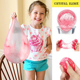 DIY Slime Kit Supplies - Fluffy Slime and Clear Crystal Slime, Include Foam Balls, Fishbowl Beads, 24pcs Glitter Jars, Fruit Flower Candy Slices for Kids and Adults Slime Making (46pack Slime Kit)