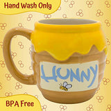 Silver Buffalo Disney Winnie-The-Pooh Honey Pot Ceramic Coffee 3D Sculpted Mug, 23 Oz, Brown