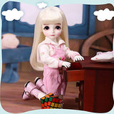 9.8 inch SD BJD Dolls Lovely 1/6Fairy Maiden Doll Action Figure with Full Outfit and Wig for Ages 14 and Up Birthday Christmas