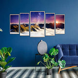 5 Sets Diamond Painting Kits Mountain Range with Sunrise - DIY 5D Diamond Painting Full Square Drill Kits for Adults, Sea of Clouds Sunrise Diamond Paintings for Wall Decor 30.7x15.75 inch