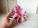 Miniature Octopus Chair 1/6 scale. Curled Dollhouse Furniture with Tentacles
