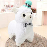 Alpacasso 14" White Plush Alpaca, Stuffed Animals Plush Toy.