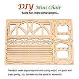 Hometu 3D Wooden Dollhouse Furniture Puzzle - Miniature Chair Mini Wood Settees Puzzle DIY Doll House Room Accessorie Gift for Kids