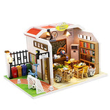 Spilay Dollhouse Miniature with Furniture,DIY Dollhouse Kit Mini Home Model Plus with Dust Cover&Music Box,1:24 Scale 3D Puzzle Creative Doll House Toys for Children Gift(Same Classmate)