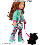 Adora Amazing Pets “Sadie the Black Schnauzer” – 18” Doll Accessory includes 4.5" Dog, Dog Carrier, Collar, Leash, Ball, Wooden Bowl and Bone (Amazon Exclusive) 218881