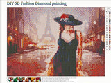 New 5D Diamond Painting Kits for Adults Kids, Awesocrafts Fashion Lady Eiffel Tower Full Drill DIY Diamond Art Embroidery Paint by Numbers with Diamonds (Eiffel Tower)