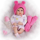 Yesteria Lifelike Reborn Baby Dolls 16 Inches 2 Outfits Silicone Vinyl Weighted Cotton Body Gift Set