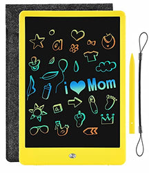 Sketch Pads for Drawing Kids, LEYAOYAO LCD Writing Tablet with Protect Bag Etch a Pads,Colourful Screen Draw Pad Draw Board,Birthday Gifts for 3 4 5 6 Year Old Girls(Yellow,10-Inch)