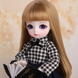 HGFDSA 1/6 BJD Doll 10.6" SD Jointed Dolls Handmade Full Set DIY Toy Action Figure with Clothes Shoes Wig Best Gift for Girls