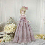 HMANE BJD Dolls Clothes 1/4, Royal Court Retro Long Dress for 1/4 BJD Doll (No Doll)