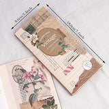 Vintage Journaling Sticker (30 Sheets) NOGAMOGA Washi Paper Stickers for Scrapbooking Traveler's Journal Notebook Collage Album Craft Kits