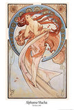 1art1 Poster + Hanger: Alphonse Mucha Poster (36x24 inches) The Dance, 1898 and 1 Set of Transparent Poster Hangers