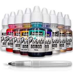 Jacquard Pinata Alcohol Ink Exciter Pack - Made in USA - Overtones with 9 Colors - 1/2 Ounce Bottles - Bundled with Moshify Blending Pen