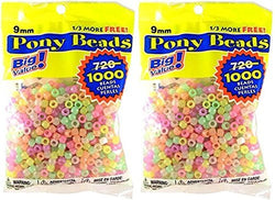 Darice Value Pack Pony Bead, 9mm, Glow in The Dark, 1000-Pack (2 packs)