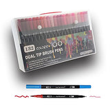 Dual Brush Pen Art Markers, Portrait,Set of 132 Colors, Sketch Markers with Fine & Brush Tips, Pens for Coloring, Sketching, Doodling, Art Supplies, Classic Set for Artists and Beginner Painter
