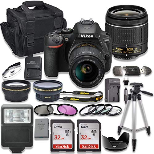 Nikon D5600 DSLR Camera with AF-P 18-55mm VR Lens + 2 x 32GB Card + Accessory Kit