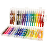U.S. Art Supply Super Crayons Set of 36 Colors - Smooth Easy Glide Gel Crayons - Bright,