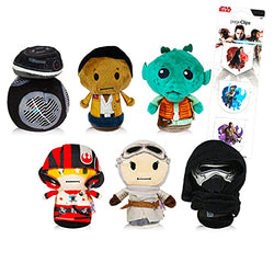 Star Wars New Trilogy Plush Toys Hallmark Itty Bittys Star Wars Set- 6 Pc Star Wars Plush Toys Bundle Featuring Kylo Ren, Rey, and More (Star Wars Party Decorations)