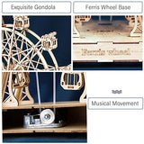 Rolife 3D Wooden Puzzles Ferris Wheel Music Box Model to Build Building Kit