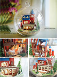 Flever Dollhouse Miniature DIY House Kit Creative Room with Furniture and Glass Cover for Romantic Artwork Gift (April' s Fantastic Castle)