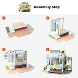 Rolife DIY Miniature Dollhouse Kit 1:24 Scal Tiny House Making Kit with Furniture &LED Home Decor Gifts for Adults/Teens (Flowery Sweets & Teas)