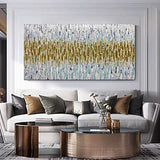 Yotree Wall Art - 24x48 Inch 3D Oil Paintings on Canvas Abstract Painting Heavy Texture Acrylic Painting Wood Inside Framed Hanging Wall Decoration