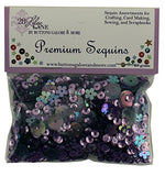 5,000 Piece Sequin Assortment For Crafts 60 grams - Lilac Assortment - 3 Packs